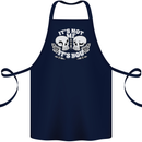 Anti Valentines Singles Day Skull Its Not Me Cotton Apron 100% Organic Navy Blue