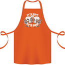 Anti Valentines Singles Day Skull Its Not Me Cotton Apron 100% Organic Orange