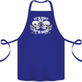Anti Valentines Singles Day Skull Its Not Me Cotton Apron 100% Organic Royal Blue