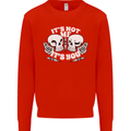 Anti Valentines Singles Day Skull Its Not Me Kids Sweatshirt Jumper Bright Red