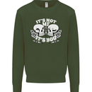 Anti Valentines Singles Day Skull Its Not Me Kids Sweatshirt Jumper Forest Green