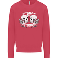 Anti Valentines Singles Day Skull Its Not Me Kids Sweatshirt Jumper Heliconia