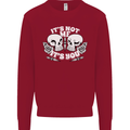 Anti Valentines Singles Day Skull Its Not Me Kids Sweatshirt Jumper Red