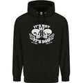 Anti Valentines Singles Day Skull Its Not Me Mens 80% Cotton Hoodie Black