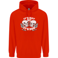 Anti Valentines Singles Day Skull Its Not Me Mens 80% Cotton Hoodie Bright Red