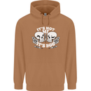 Anti Valentines Singles Day Skull Its Not Me Mens 80% Cotton Hoodie Caramel Latte