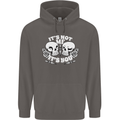 Anti Valentines Singles Day Skull Its Not Me Mens 80% Cotton Hoodie Charcoal