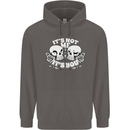 Anti Valentines Singles Day Skull Its Not Me Mens 80% Cotton Hoodie Charcoal