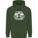 Anti Valentines Singles Day Skull Its Not Me Mens 80% Cotton Hoodie Forest Green