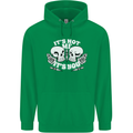 Anti Valentines Singles Day Skull Its Not Me Mens 80% Cotton Hoodie Irish Green