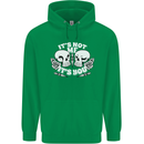 Anti Valentines Singles Day Skull Its Not Me Mens 80% Cotton Hoodie Irish Green