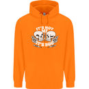 Anti Valentines Singles Day Skull Its Not Me Mens 80% Cotton Hoodie Orange
