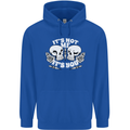 Anti Valentines Singles Day Skull Its Not Me Mens 80% Cotton Hoodie Royal Blue