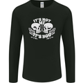 Anti Valentines Singles Day Skull Its Not Me Mens Long Sleeve T-Shirt Black