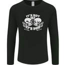 Anti Valentines Singles Day Skull Its Not Me Mens Long Sleeve T-Shirt Black