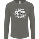 Anti Valentines Singles Day Skull Its Not Me Mens Long Sleeve T-Shirt Charcoal