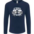 Anti Valentines Singles Day Skull Its Not Me Mens Long Sleeve T-Shirt Navy Blue