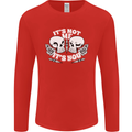 Anti Valentines Singles Day Skull Its Not Me Mens Long Sleeve T-Shirt Red