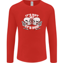 Anti Valentines Singles Day Skull Its Not Me Mens Long Sleeve T-Shirt Red