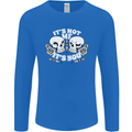 Anti Valentines Singles Day Skull Its Not Me Mens Long Sleeve T-Shirt Royal Blue