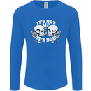 Anti Valentines Singles Day Skull Its Not Me Mens Long Sleeve T-Shirt Royal Blue