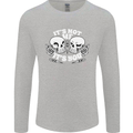 Anti Valentines Singles Day Skull Its Not Me Mens Long Sleeve T-Shirt Sports Grey
