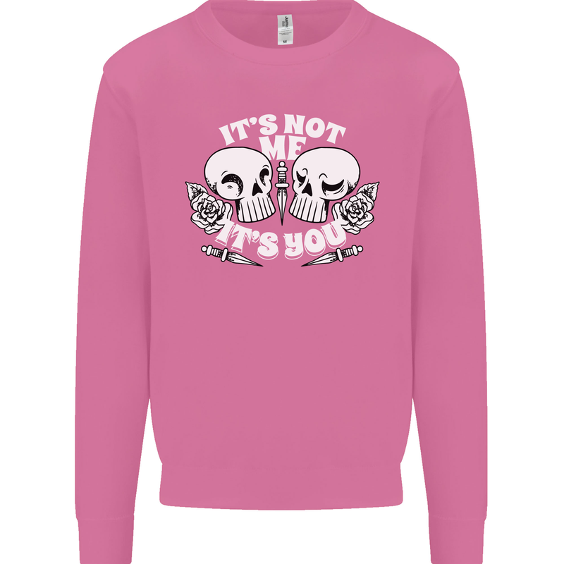 Anti Valentines Singles Day Skull Its Not Me Mens Sweatshirt Jumper Azalea