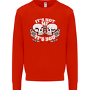 Anti Valentines Singles Day Skull Its Not Me Mens Sweatshirt Jumper Bright Red