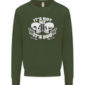 Anti Valentines Singles Day Skull Its Not Me Mens Sweatshirt Jumper Forest Green