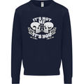 Anti Valentines Singles Day Skull Its Not Me Mens Sweatshirt Jumper Navy Blue