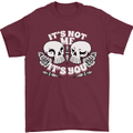 Anti Valentines Singles Day Skull Its Not Me Mens T-Shirt 100% Cotton Maroon