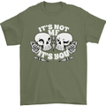 Anti Valentines Singles Day Skull Its Not Me Mens T-Shirt 100% Cotton Military Green