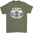Anti Valentines Singles Day Skull Its Not Me Mens T-Shirt 100% Cotton Military Green