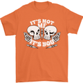 Anti Valentines Singles Day Skull Its Not Me Mens T-Shirt 100% Cotton Orange
