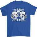 Anti Valentines Singles Day Skull Its Not Me Mens T-Shirt 100% Cotton Royal Blue