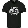 Anti Valentines Singles Day Skull Its Not Me Mens V-Neck Cotton T-Shirt Black