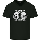 Anti Valentines Singles Day Skull Its Not Me Mens V-Neck Cotton T-Shirt Black