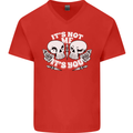 Anti Valentines Singles Day Skull Its Not Me Mens V-Neck Cotton T-Shirt Red
