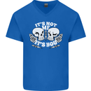 Anti Valentines Singles Day Skull Its Not Me Mens V-Neck Cotton T-Shirt Royal Blue