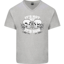 Anti Valentines Singles Day Skull Its Not Me Mens V-Neck Cotton T-Shirt Sports Grey