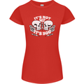 Anti Valentines Singles Day Skull Its Not Me Womens Petite Cut T-Shirt Red