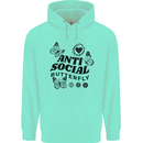 Antisocial Butterfly Childrens Kids Hoodie Peppermint