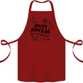 Antisocial Butterfly Cotton Apron 100% Organic Maroon
