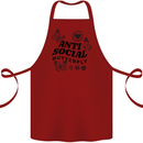 Antisocial Butterfly Cotton Apron 100% Organic Maroon