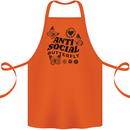 Antisocial Butterfly Cotton Apron 100% Organic Orange
