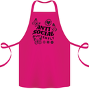 Antisocial Butterfly Cotton Apron 100% Organic Pink