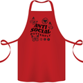 Antisocial Butterfly Cotton Apron 100% Organic Red