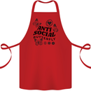Antisocial Butterfly Cotton Apron 100% Organic Red
