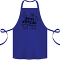 Antisocial Butterfly Cotton Apron 100% Organic Royal Blue