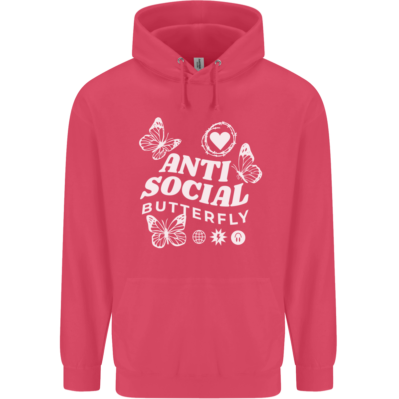 Antisocial Butterfly Funny Childrens Kids Hoodie Heliconia